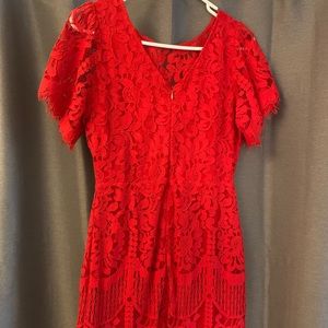 Red Lace Lulus Dress